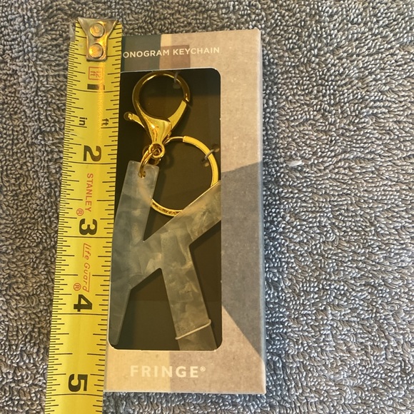 NWT NIB initial K keychain with key ring and latch - Picture 4 of 7